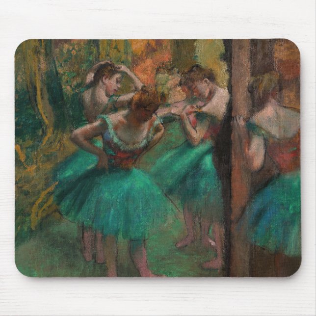 Edgar Degas - Tänzer, Rosa und Grün Mousepad (Vorne)