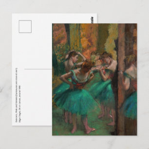 Edgar Degas - Tänzer, Rosa und Grün Postkarte
