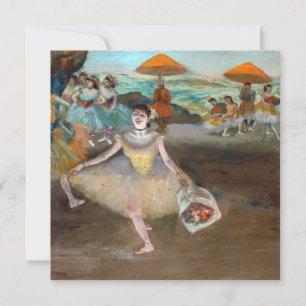 Edgar Degas - Tänzerin mit Blumenstrauß, sich auf  Dankeskarte