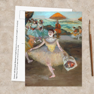 Edgar Degas - Tänzerin mit Blumenstrauß, verbeugt  Postkarte