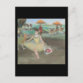 Edgar Degas Tänzerin verbeugt sich mit einem Blume Postkarte