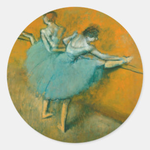 Edgar Degas Tänzerinnen an der Stange Druck: Balle Runder Aufkleber