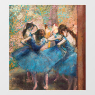 Edgar Degas - Tänzerinnen in blau Fensteraufkleber