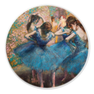 Edgar Degas - Tänzerinnen in blau Keramikknauf