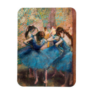 Edgar Degas - Tänzerinnen in blau Magnet