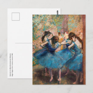 Edgar Degas - Tänzerinnen in blau Postkarte