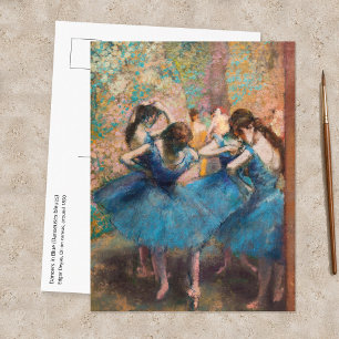 Edgar Degas - Tänzerinnen in blau Postkarte