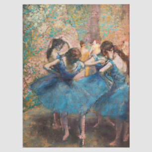 Edgar Degas - Tänzerinnen in blau Seidenpapier