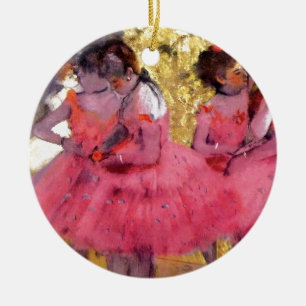 Edgar Degas - Tänzerinnen in Rosa - Balletttanzlie Keramik Ornament