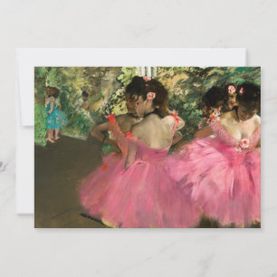 Edgar Degas - Tänzerinnen in Rosa Dankeskarte