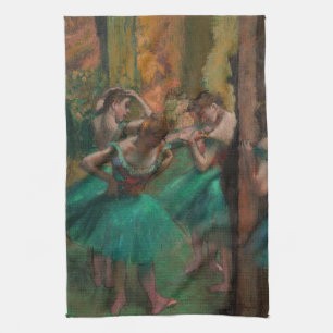 Edgar Degas - Tänzerinnen, Rosa und Grün Geschirrtuch