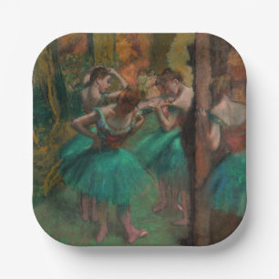 Edgar Degas - Tänzerinnen, Rosa und Grün Pappteller
