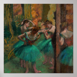 Edgar Degas - Tänzerinnen, Rosa und Grün Poster
