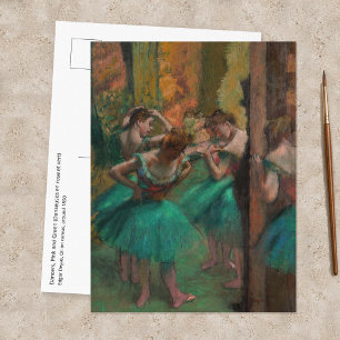 Edgar Degas - Tänzerinnen, Rosa und Grün Postkarte