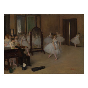Edgar Degas   Tanzklasse Ballett Poster