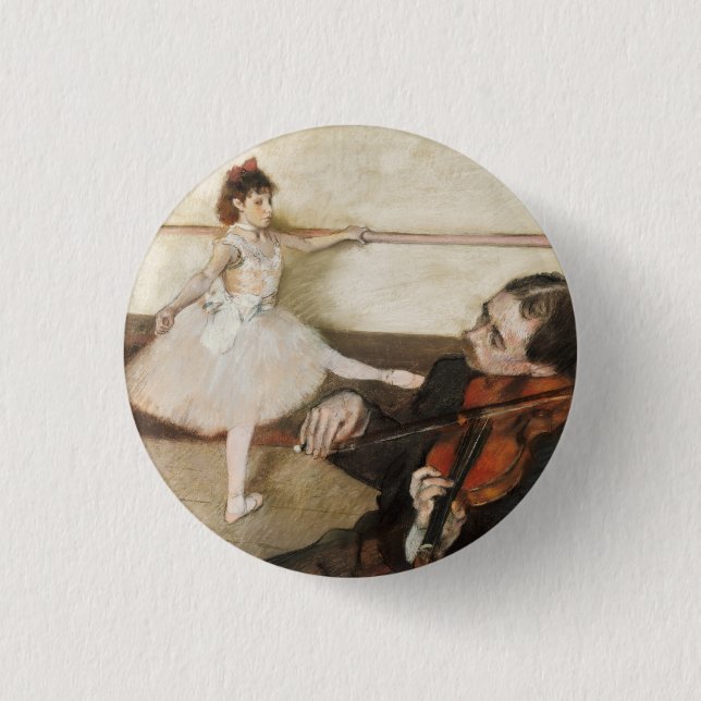 Edgar Degas. Tanzunterricht. Vintager Impressionis Button (Vorderseite)