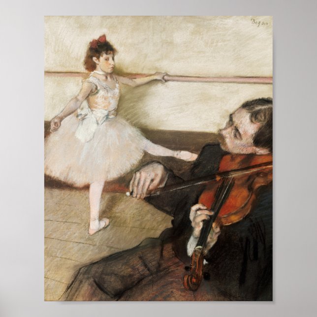 Edgar Degas. Tanzunterricht. Vintager Impressionis Poster (Vorne)