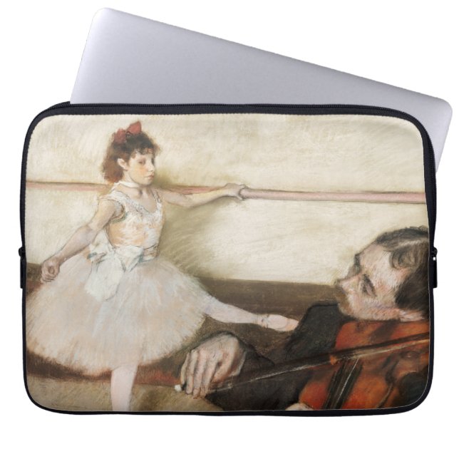 Edgar Degas Tanzunterricht. Vintager Impressionism Laptopschutzhülle (Vorderseite)