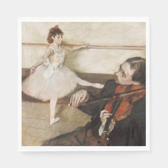 Edgar Degas Tanzunterricht. Vintager Impressionist Serviette (Vorderseite)