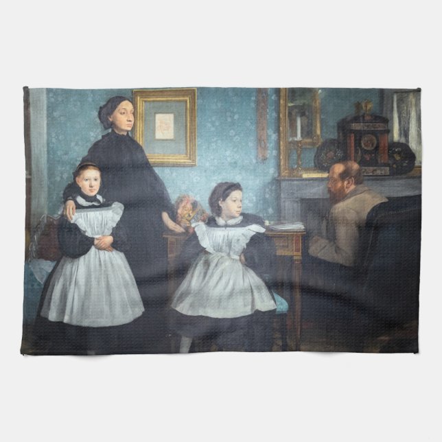 Edgar Degas - The Bellelli Family Geschirrtuch (Horizontal)