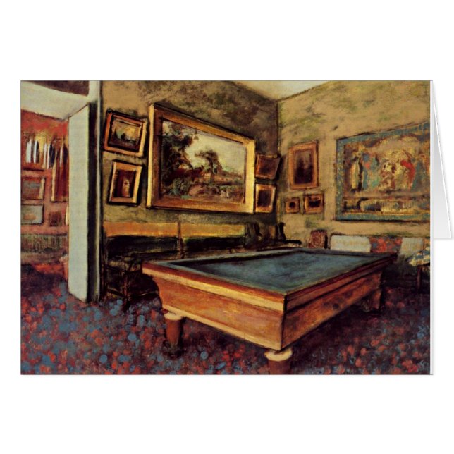Edgar Degas, The Billiard Room (Vorderseite (Horizontal))
