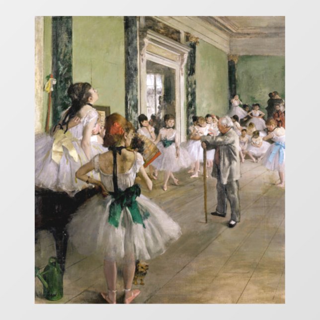 Edgar Degas - The Dance Class Fensteraufkleber (Blatt)