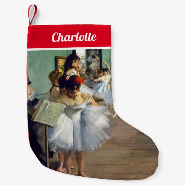 Edgar Degas - The Dance Class Kleiner Weihnachtsstrumpf (Vorderseite)