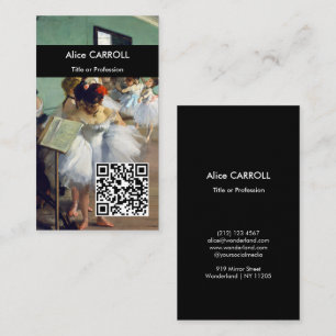 Edgar Degas - The Dance Class - QR Code Visitenkarte