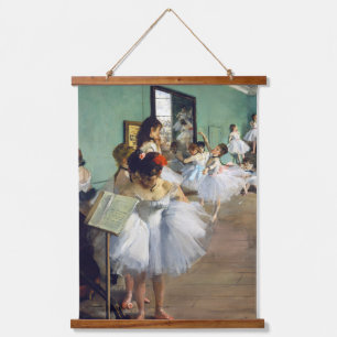 Edgar Degas - The Dance Class Wandteppich Mit Holzrahmen