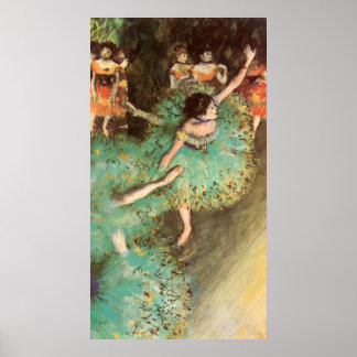 Edgar Degas The Green Dancer Poster