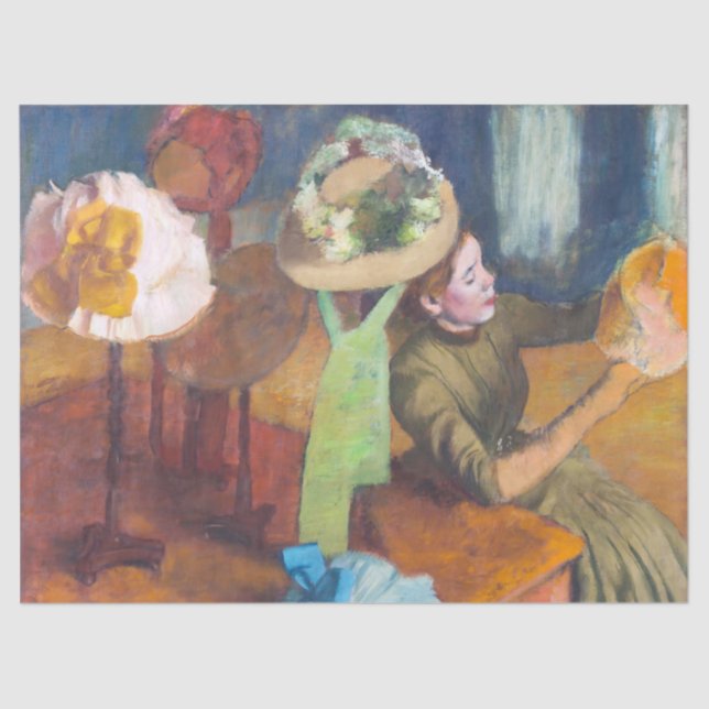 Edgar Degas - The Millinery Shop Seidenpapier (Vorderseite)