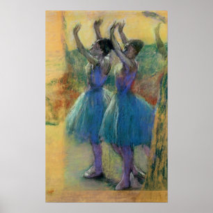 Edgar Degas   Two Blue Dancers Poster