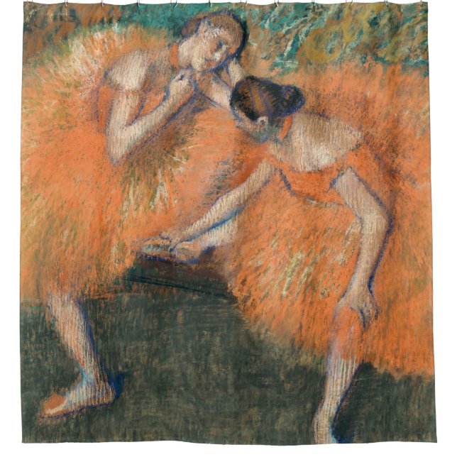 Edgar Degas Two Dancers, gelb Duschvorhang (Vorderseite)