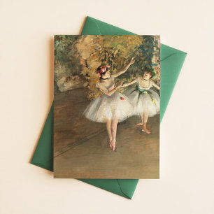 Edgar Degas Two Dancers on Bühne Ballet Art Card Postkarte