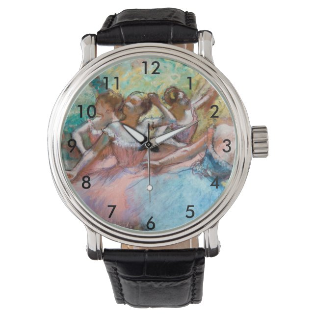 Edgar Degas - Vier Ballerinas auf Bühne Armbanduhr (Vorderseite)