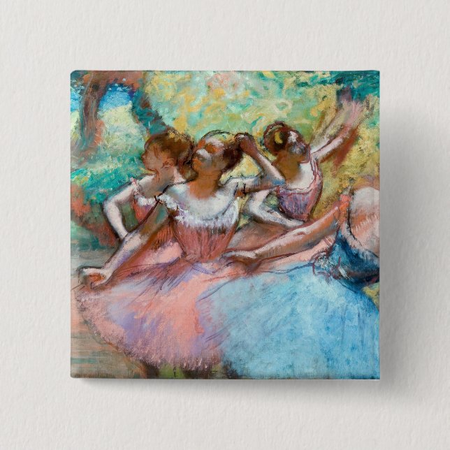 Edgar Degas - Vier Ballerinas auf Bühne Button (Vorderseite)