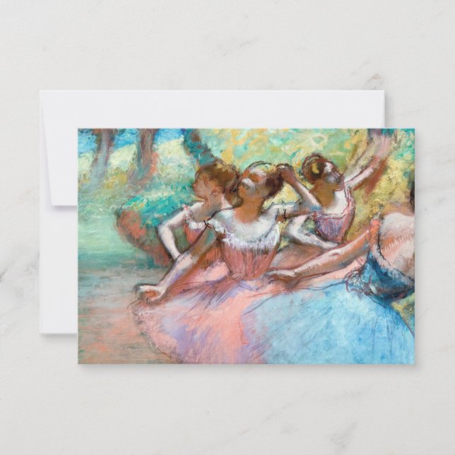Edgar Degas - Vier Ballerinas auf Bühne Dankeskarte (Vorderseite)