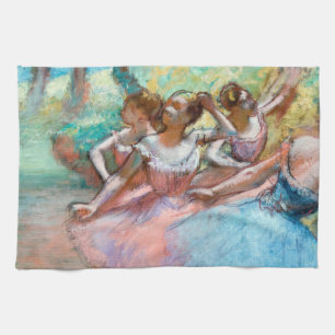 Edgar Degas - Vier Ballerinas auf Bühne Geschirrtuch