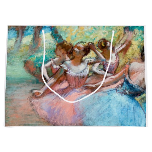 Edgar Degas - Vier Ballerinas auf Bühne Große Geschenktüte (Vorderseite)
