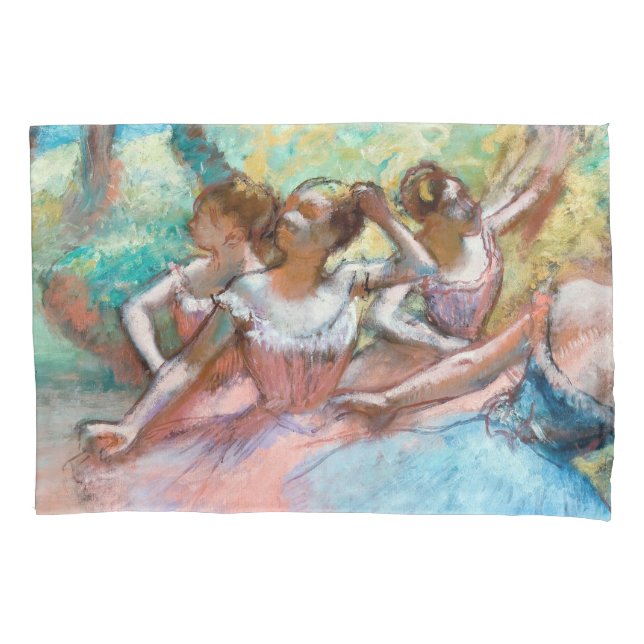 Edgar Degas - Vier Ballerinas auf Bühne Kissenbezug (Vorderseite)
