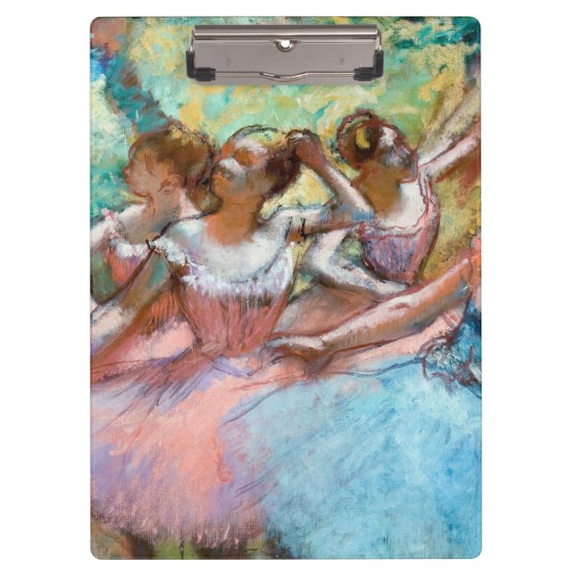 Edgar Degas - Vier Ballerinas auf Bühne Klemmbrett (Vorderseite)