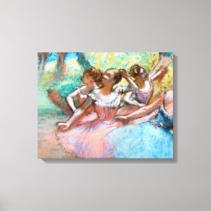 Edgar Degas - Vier Ballerinas auf Bühne Leinwanddruck