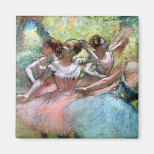 Edgar Degas Vier Ballerinas auf der Bühne Magnet