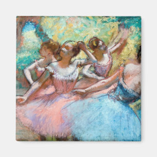 Edgar Degas - Vier Ballerinas auf der Bühne Magnet