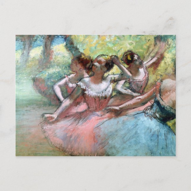 Edgar Degas | Vier Ballerinas auf der Bühne Postkarte (Vorderseite)
