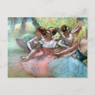 Edgar Degas   Vier Ballerinas auf der Bühne Postkarte