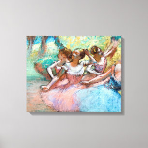 Edgar Degas - Vier Balletttänzerinnen auf der Bühn Leinwanddruck