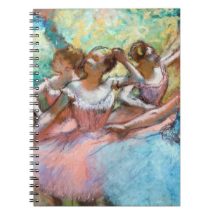 Edgar Degas - Vier Balletttänzerinnen auf der Bühn Notizblock
