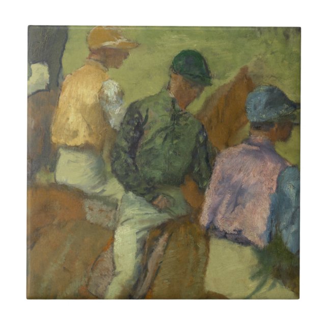Edgar Degas | vier Jockeys Fliese (Vorderseite)