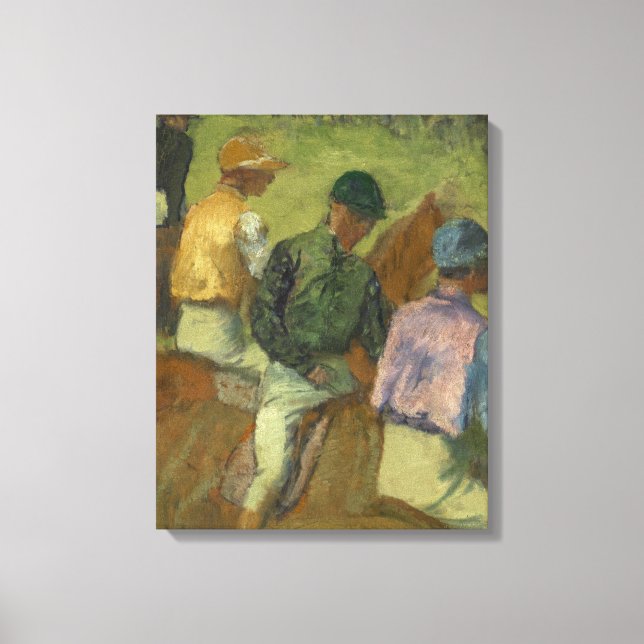 Edgar Degas | Vier Jockeys Leinwanddruck (Vorderseite)
